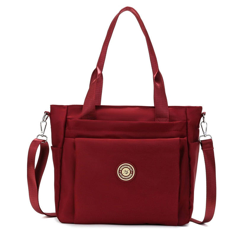 Purple Tote Bag With Zipper ERIN The Store Bags Red 