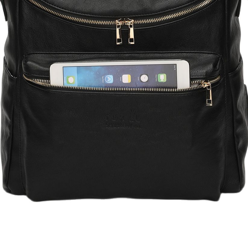 Black Faux Leather Diaper Backpack The Store Bags 