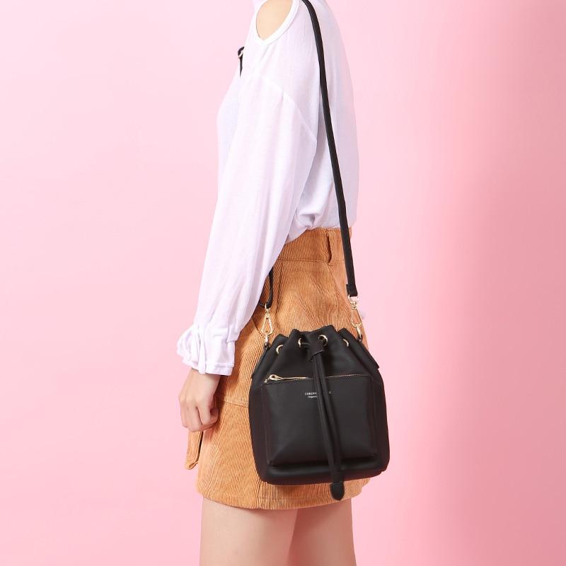 Leather Drawstring Bag With Zipper Pocket The Store Bags 