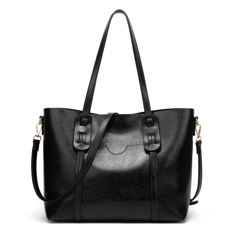 Structured Tote Bag With Zipper The Store Bags Black 