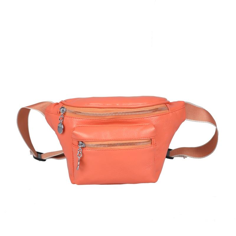 Orange Leather Fanny Pack ERIN The Store Bags Orange 