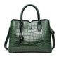 Croc Effect Leather Bucket Bag The Store Bags green 