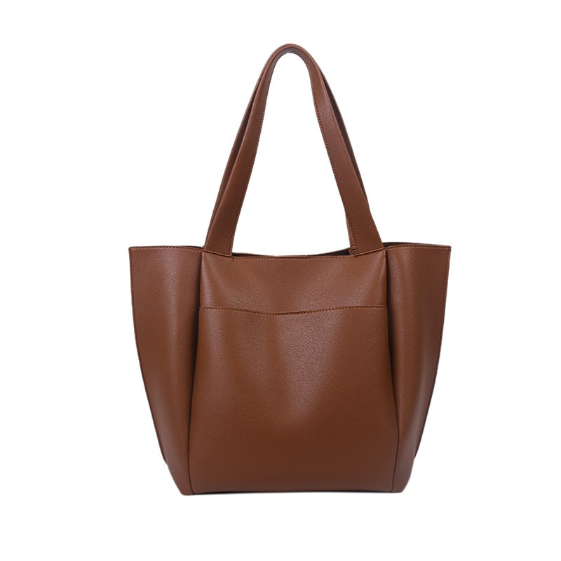 Black Leather Women's Work Tote The Store Bags brown 