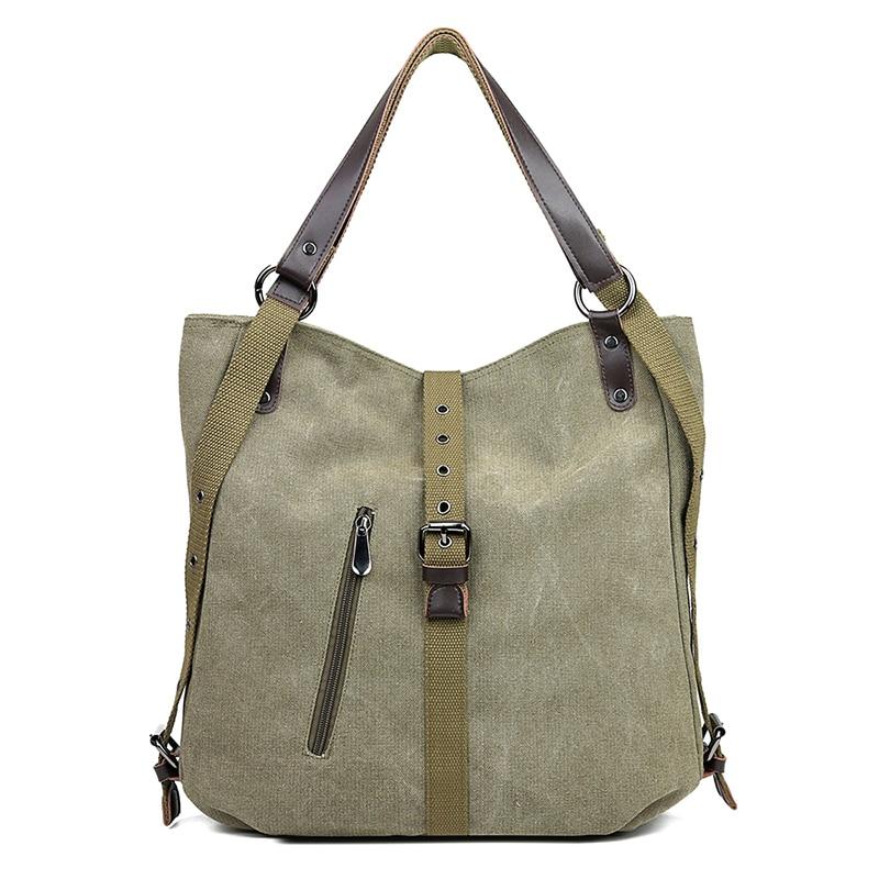 Olive Green Canvas Tote Bag The Store Bags Green 30cm x 10cm x 35cm 