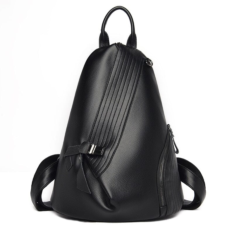Leather Triangle Backpack ERIN The Store Bags Black 