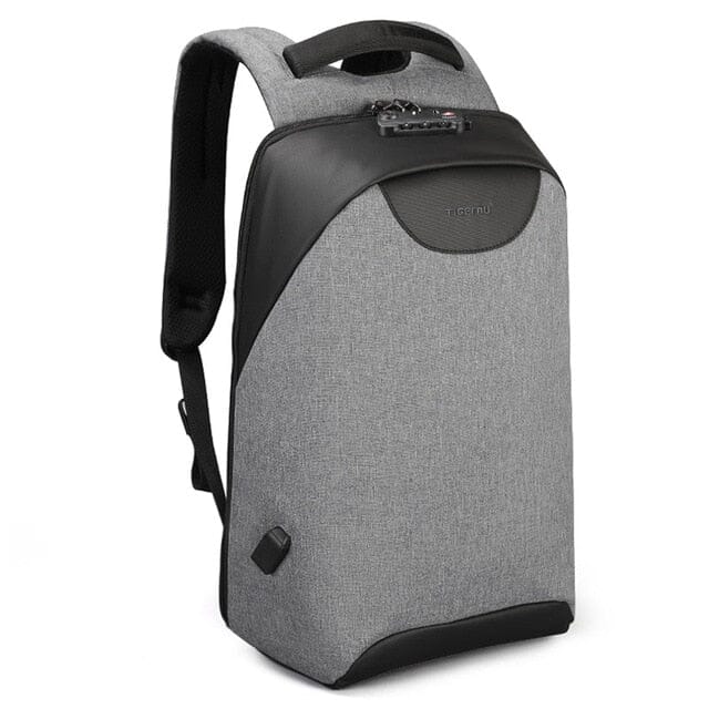 Locking Backpack With USB Charger The Store Bags Grey 