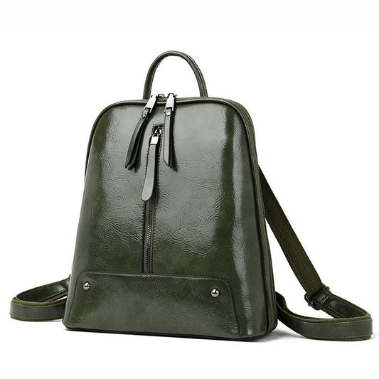 Green Leather Backpack Purse ERIN The Store Bags Green 
