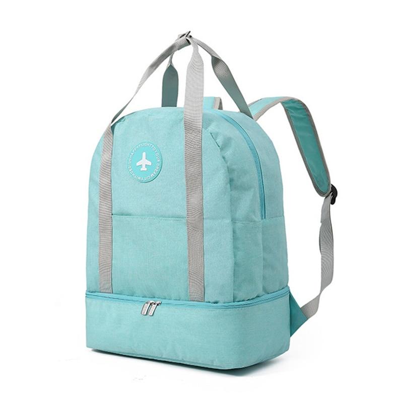 Workout Backpack With Shoe Compartment BOBBY The Store Bags Light Blue 