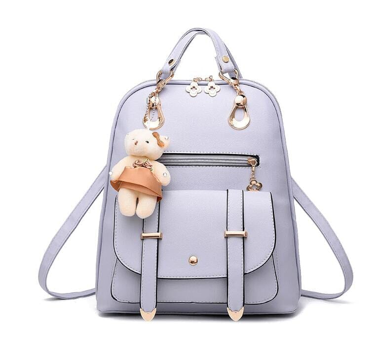 White Leather Mini Backpack The Store Bags Light Grey 