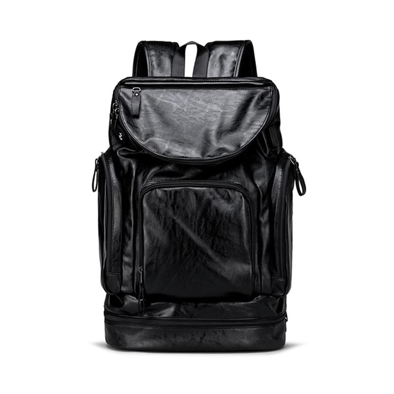 Leather Travel Backpack With Shoe Compartment The Store Bags Black 