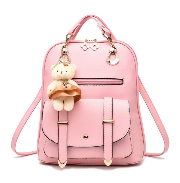 White Leather Mini Backpack The Store Bags Pink 