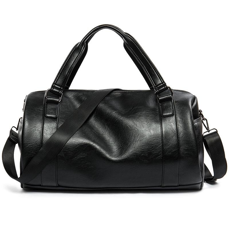 Small Leather Duffle Bag Men's The Store Bags Black 
