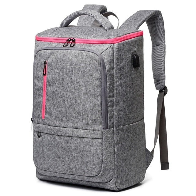 Travel Laptop Backpack With USB Charging Port The Store Bags Gray 17.3 inch 