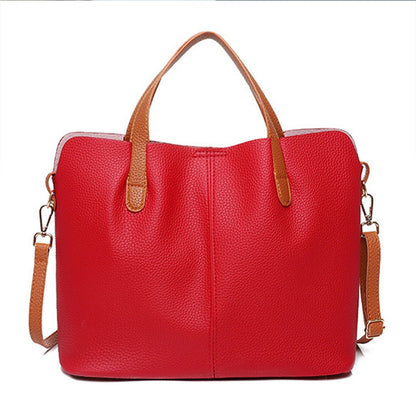 Zip Top Leather Tote Bag The Store Bags Red 