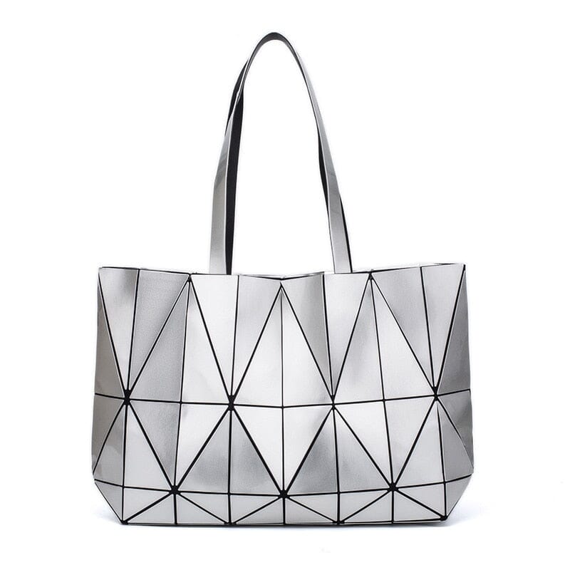 Geometric Shape Tote Bag The Store Bags Silver 