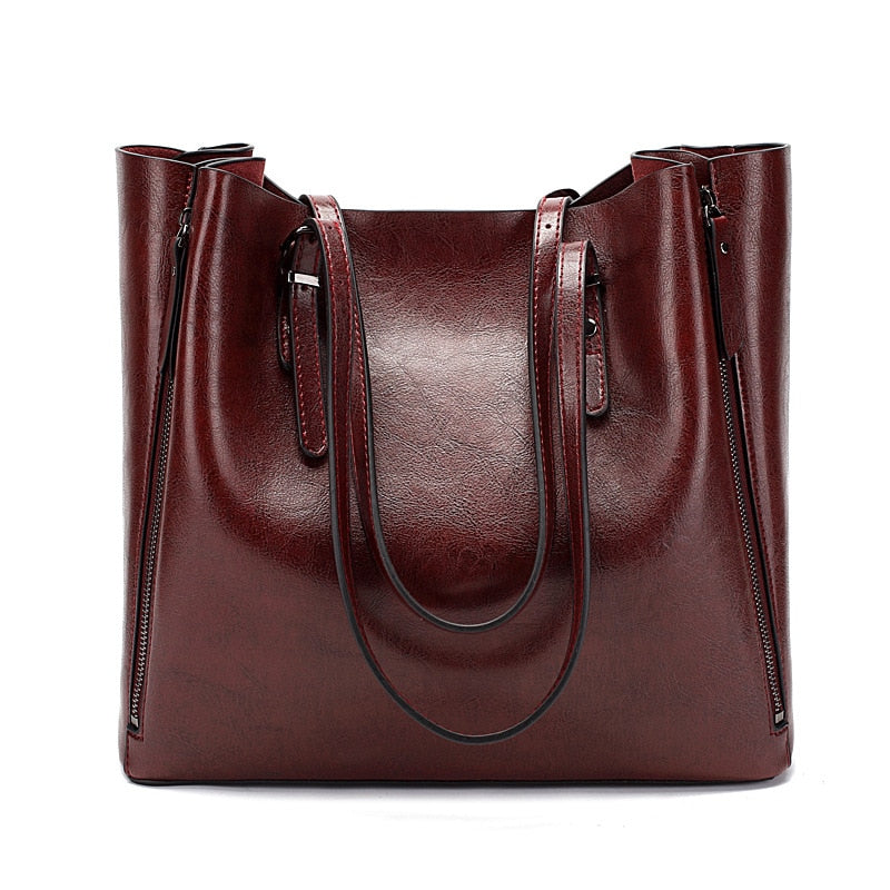 Rectangular Leather Tote Bag The Store Bags Coffee 