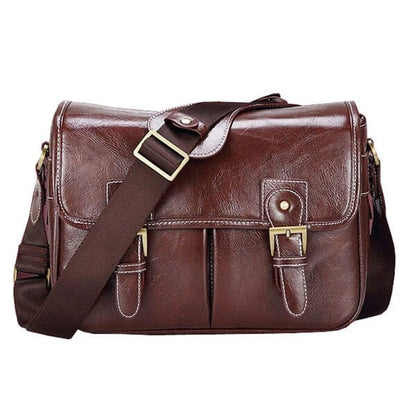 Leather Camera Messenger Bag The Store Bags Dark Brown XL 
