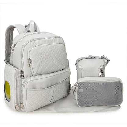 Nylon Diaper Bag Backpack ERIN The Store Bags Light gray 