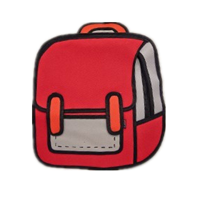2D Drawing Backpack The Store Bags Red 