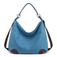 Canvas And Leather Crossbody Bag ERIN The Store Bags Blue 