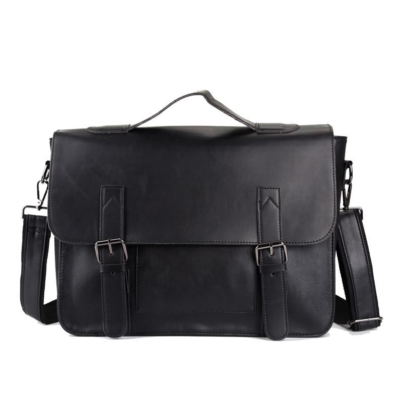 Large Leather Laptop Bag ERIN The Store Bags Black 