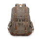 Waxed Canvas And Leather Backpack ERIN The Store Bags Army Green 