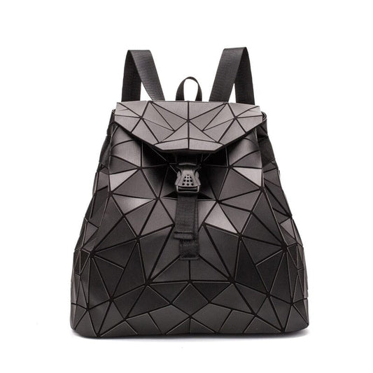Mini Geometric Graphic Hand Backpack, Women's Zipper Top Handle