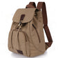 Canvas Drawstring Backpack With Flap ERIN The Store Bags Khaki 