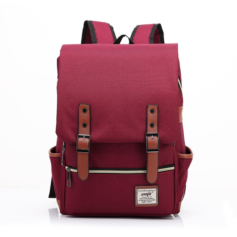 Double Buckle Flap Backpack ERIN The Store Bags Burgundy 