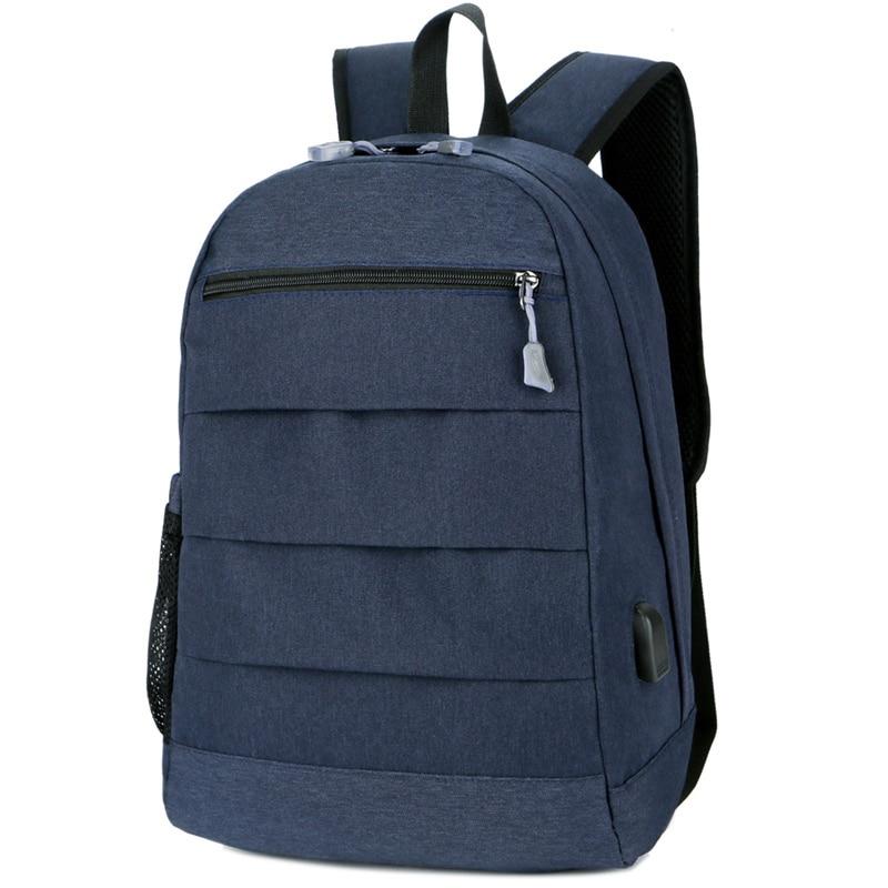 smart backpack with usb charger The Store Bags Blue 