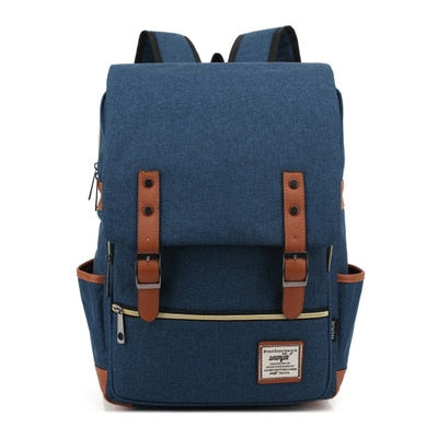 Double Buckle Flap Backpack ERIN The Store Bags Deep Blue 