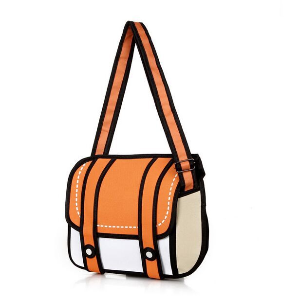 2D Bag Pop Art Cheese Orange Shoulder Bag