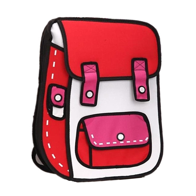 2d Cartoon Backpack The Store Bags Small Size Red 
