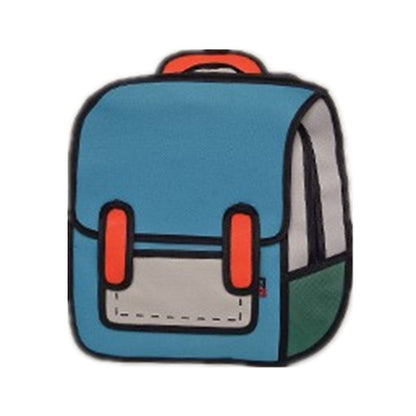 2D Drawing Backpack The Store Bags Blue 