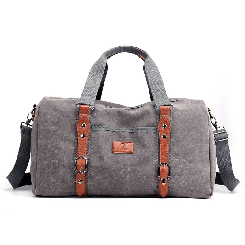 Canvas Gym Duffle Bag ANMA The Store Bags Gray 