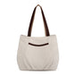 Canvas Tote Bag With Leather Straps The Store Bags White 