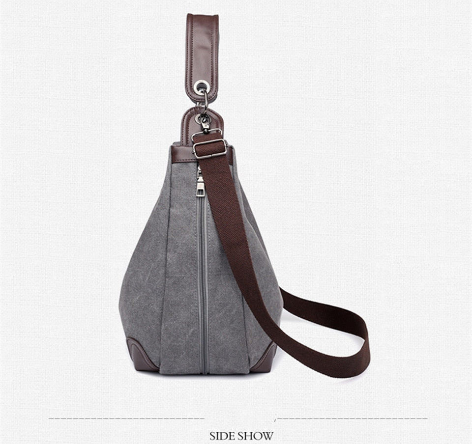 Canvas And Leather Crossbody Bag ERIN The Store Bags 