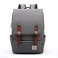 Double Buckle Flap Backpack ERIN The Store Bags Light Grey 