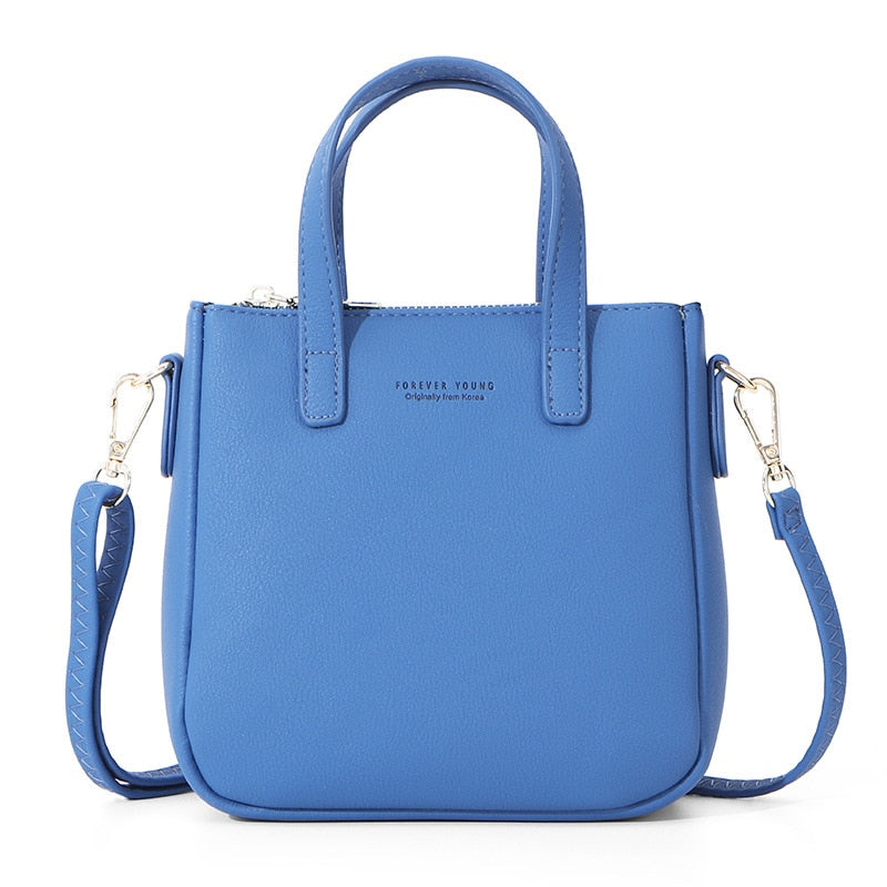 Square Leather Crossbody Bag ERIN The Store Bags Blue 