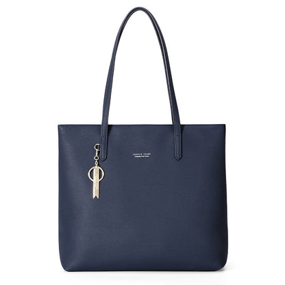 Faux Leather Tote Bag With Zipper The Store Bags Blue 