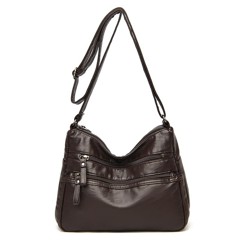 Women's Faux Leather Tote Bag With Zippered Pockets The Store Bags Coffee 