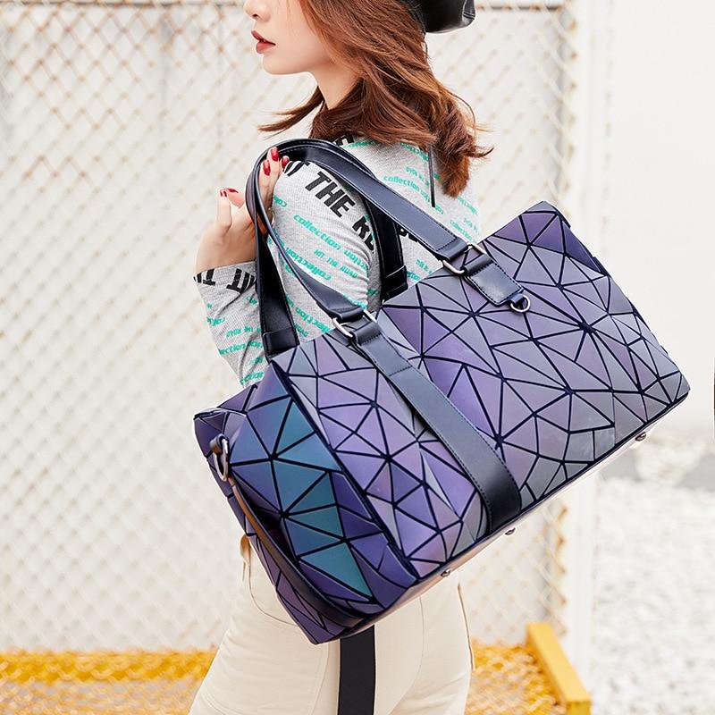 Fashion Geometric Pattern Large Capacity Tote Bag For Women Travel Handbag
