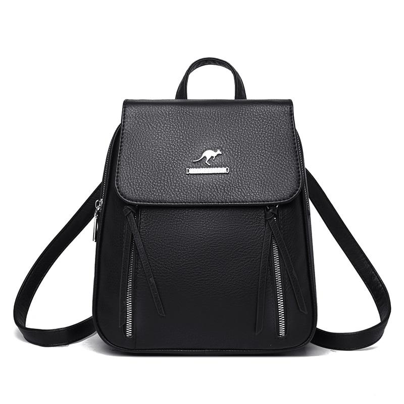 PU Leather Mini Backpack The Store Bags Black 