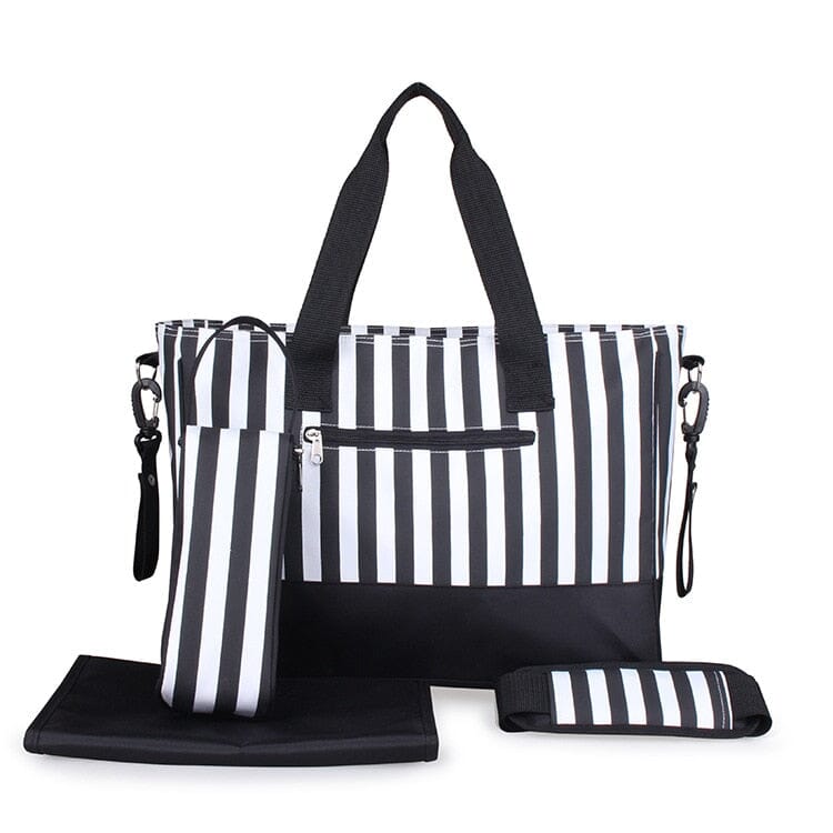 Navy Blue And White Striped Diaper Bag The Store Bags black 