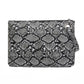 Snake Print Clutch ABEDA The Store Bags Black 