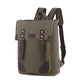 Canvas Leather Laptop Backpack BOUKA The Store Bags Army green 