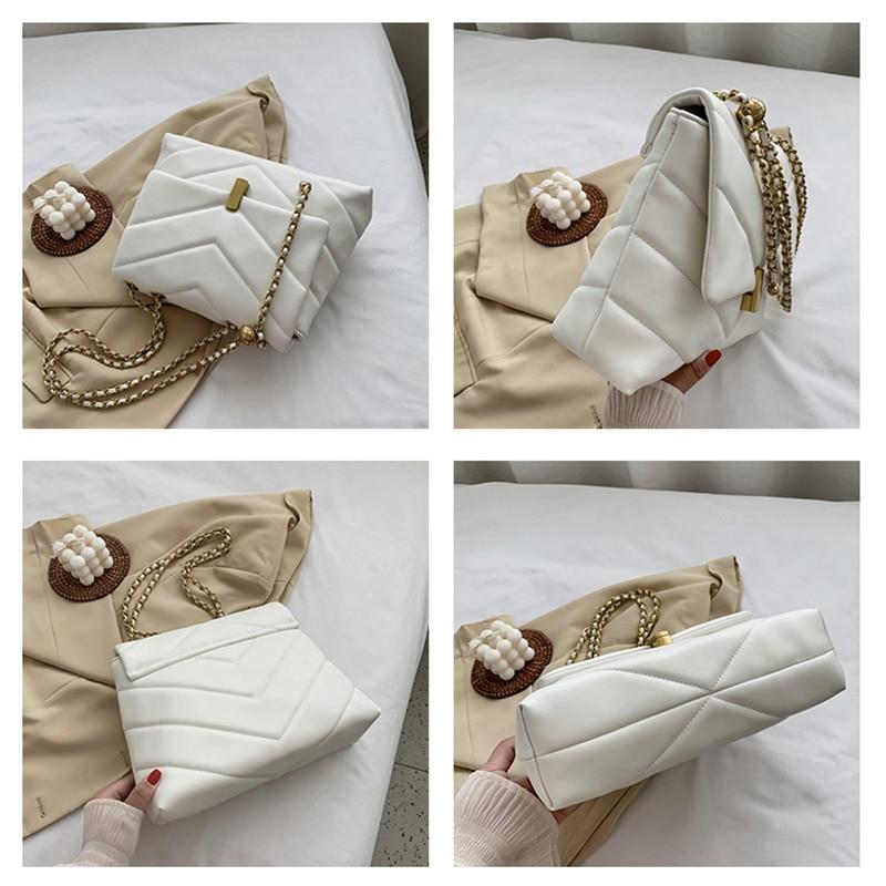 White Purse With Gold Chain ERIN The Store Bags 