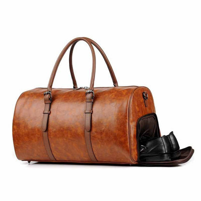 Faux Leather Gym Bag The Store Bags Brown 