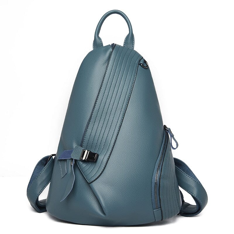 Leather Triangle Backpack ERIN The Store Bags Blue 