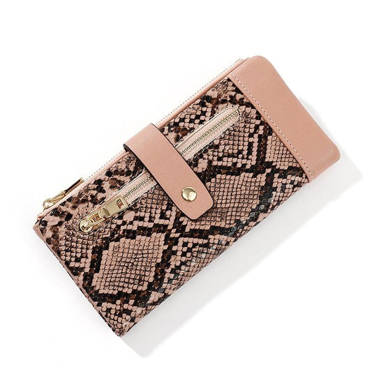 Snakeskin Bifold Wallet ERIN The Store Bags Pink 